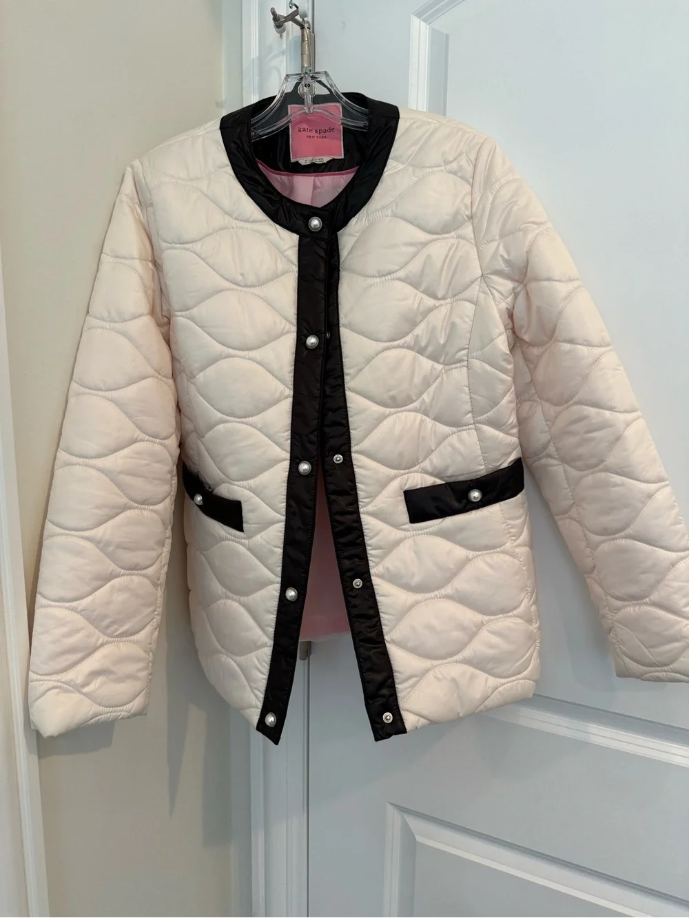 kate spade Pink and Black Lined Jacket